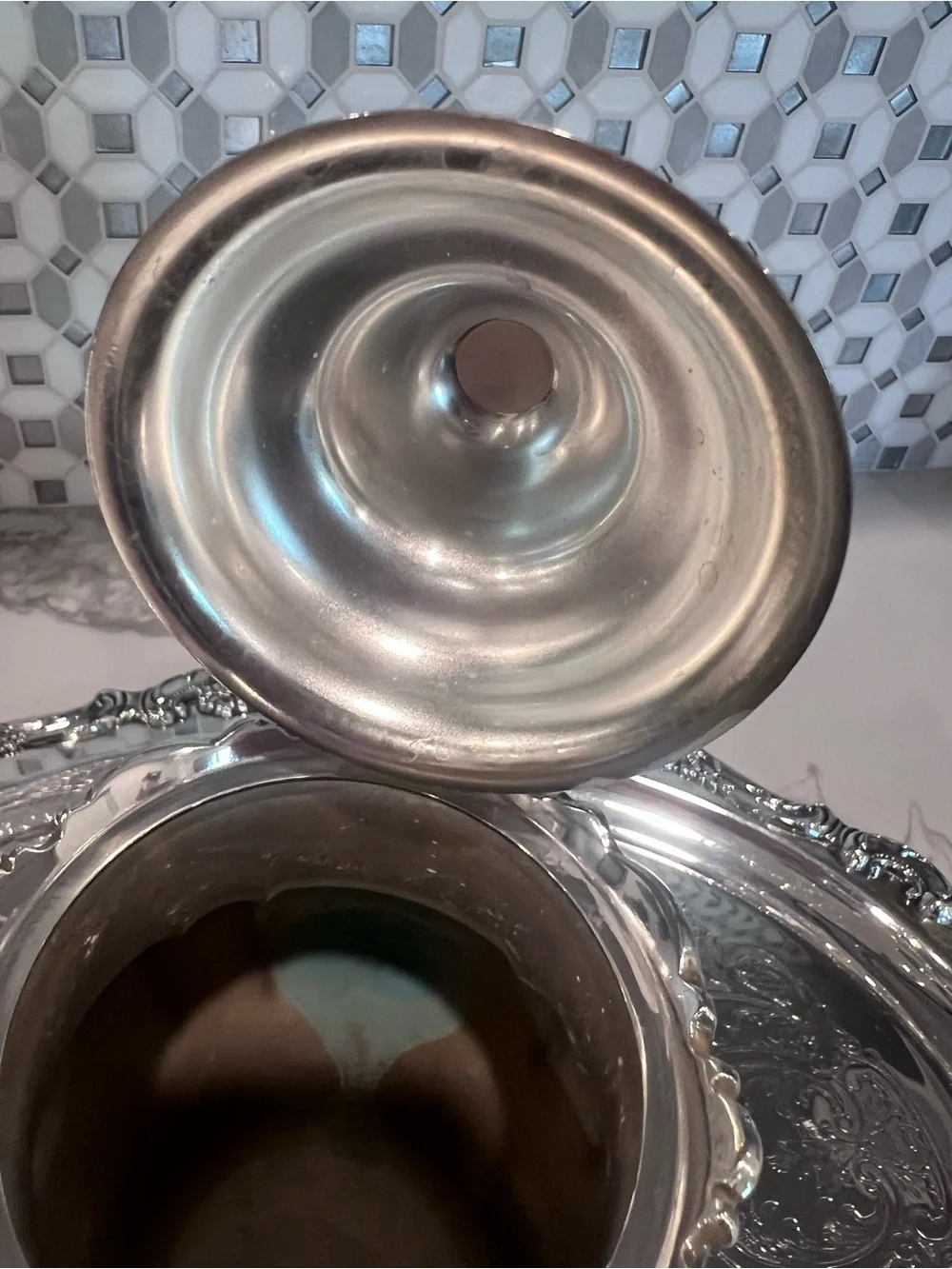 Baroque By Wallace Silver-plate 4-Piece Tea/Coffee Set w/ Tray  Vintage
